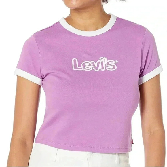 Levi's Tops - Levi's Women's Graphic Ringer Mini Tee (Size XS)